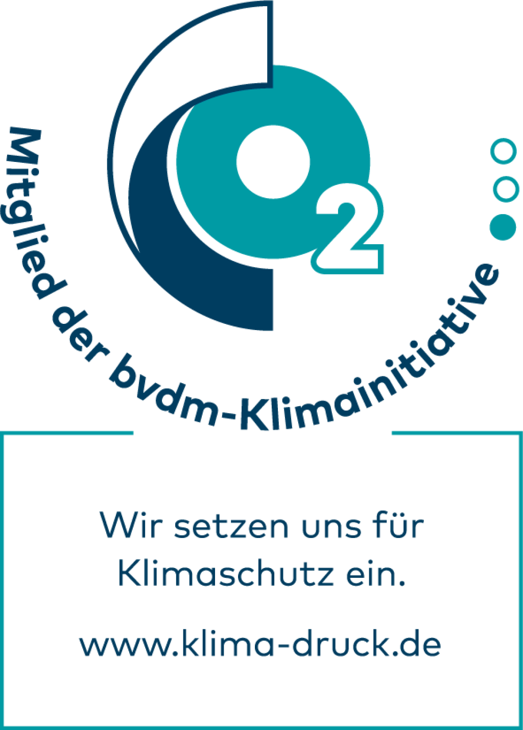 Klimaschutz: Logo der bvdm-Klimainitiative.